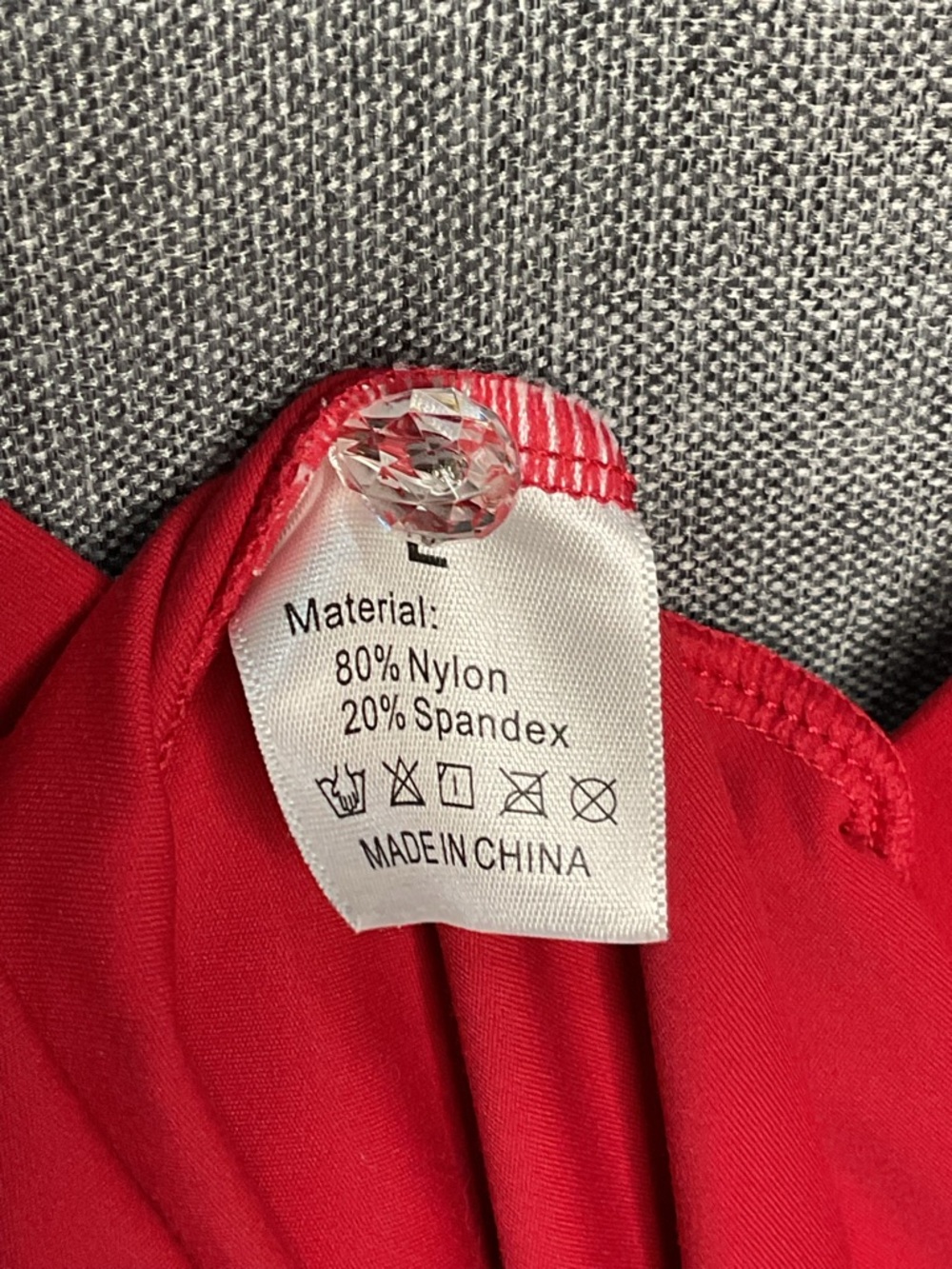 Red Athleisure Dress Mini Scalloped Hem Built In Bra Size L NWOT - Picture 10 of 10